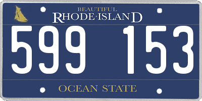 RI license plate 599153