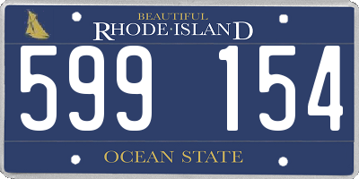 RI license plate 599154