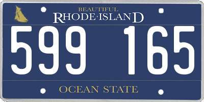 RI license plate 599165