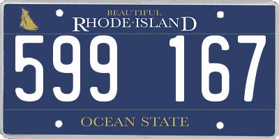 RI license plate 599167
