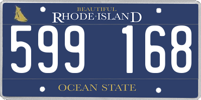 RI license plate 599168