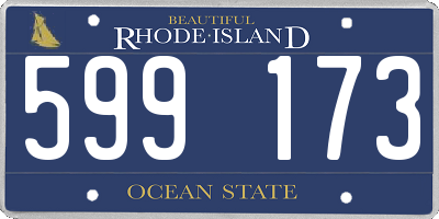 RI license plate 599173