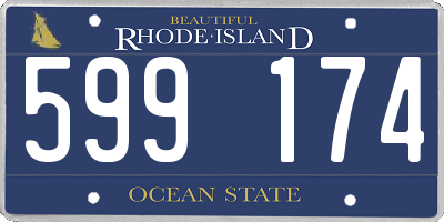 RI license plate 599174