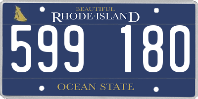 RI license plate 599180