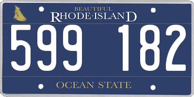 RI license plate 599182