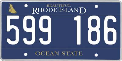 RI license plate 599186