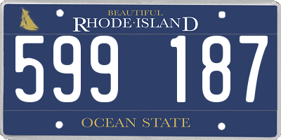 RI license plate 599187