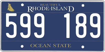 RI license plate 599189
