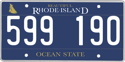 RI license plate 599190