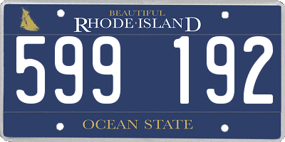 RI license plate 599192