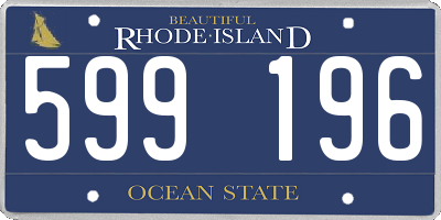 RI license plate 599196
