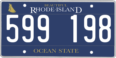 RI license plate 599198