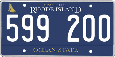 RI license plate 599200