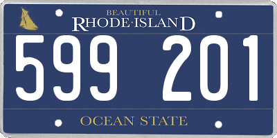 RI license plate 599201