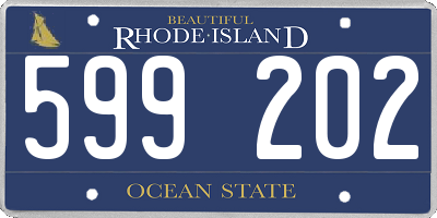 RI license plate 599202