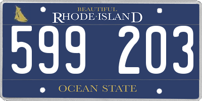 RI license plate 599203