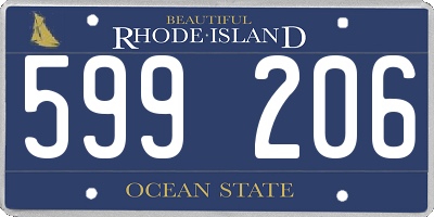RI license plate 599206