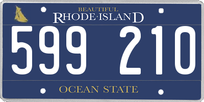 RI license plate 599210