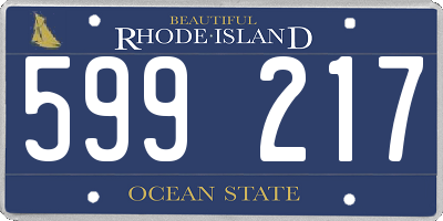 RI license plate 599217