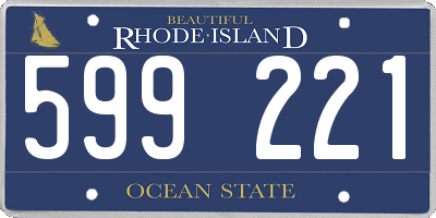 RI license plate 599221