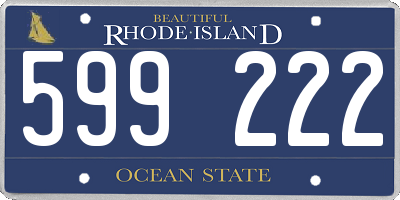 RI license plate 599222