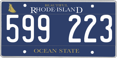 RI license plate 599223