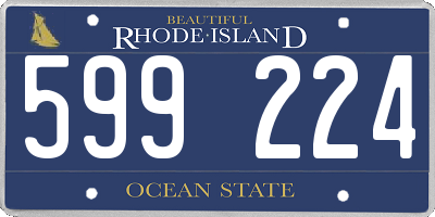 RI license plate 599224