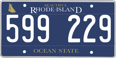 RI license plate 599229