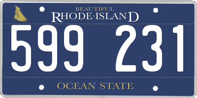 RI license plate 599231