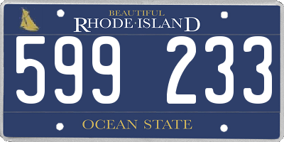 RI license plate 599233