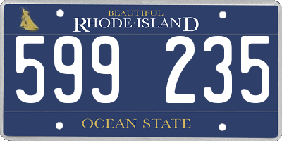 RI license plate 599235