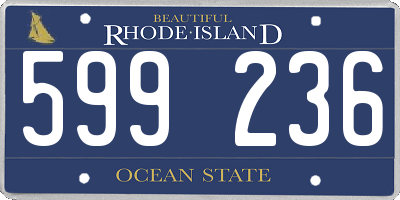 RI license plate 599236
