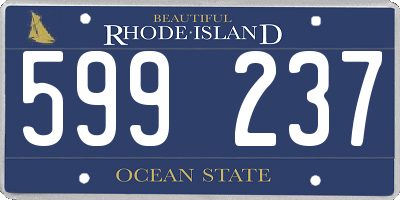 RI license plate 599237