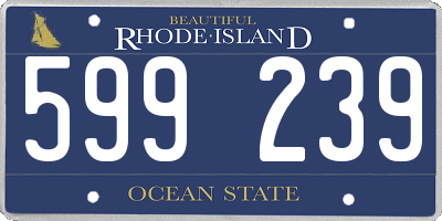 RI license plate 599239