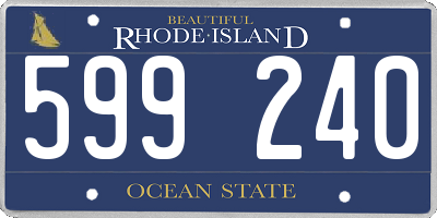 RI license plate 599240