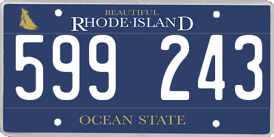 RI license plate 599243