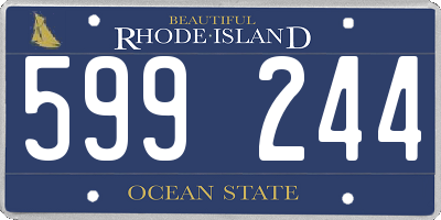 RI license plate 599244