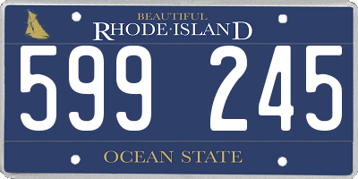 RI license plate 599245