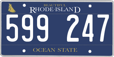 RI license plate 599247
