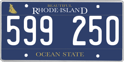 RI license plate 599250