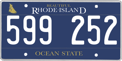 RI license plate 599252
