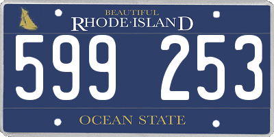 RI license plate 599253