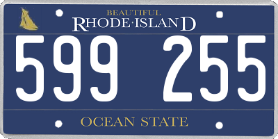 RI license plate 599255