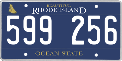 RI license plate 599256