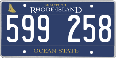 RI license plate 599258