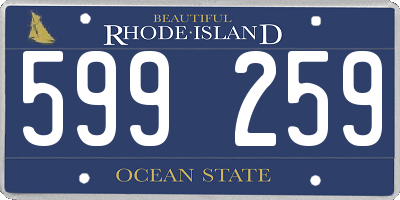 RI license plate 599259