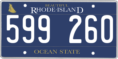 RI license plate 599260