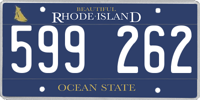 RI license plate 599262