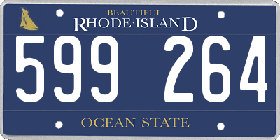 RI license plate 599264