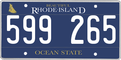 RI license plate 599265